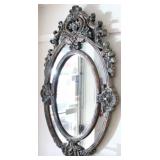 Oval decorative wall mirror