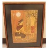 Framed Cultural batik like art