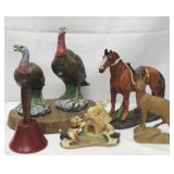 Lot of assorted animal décor & bell