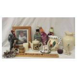 Shelf Lot of Rooster items & more-mirror NOT inclu