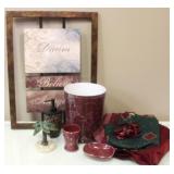 Bathroom Items, includes shower curtain