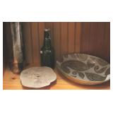 Shelf lot with paisley bowl