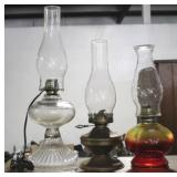 Group Lot of Oil Lamps (3 pcs)