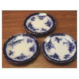 7 Flow Blue lunch Plates