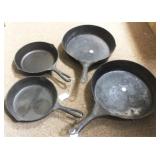 Cast Iron Pans & 1 Lodge Cast Iron
