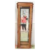 Curved Sides Curio Cabinet - AS IS missing glass o