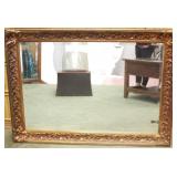 Large Golden Copper Mirror- beveled glass