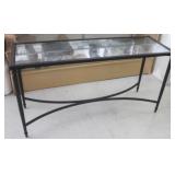 Metal & Glass Top Sofa Table