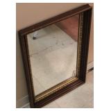 Walnut shadowbox mirror