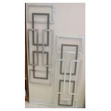 Pair metal wall sculptures