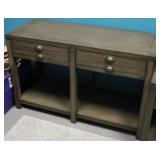 Gray 2 drawer sofa table