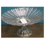 Crystal glass compote