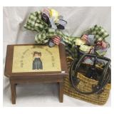Wooden Painted Step Stool & More