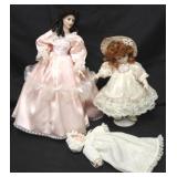 Lot of 3 Porcelain Dolls