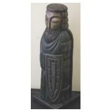 Wooden monk wine bottle box