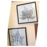 Pair black frame leaves