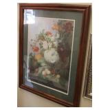 Framed floral print