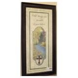 Believe frame with cross