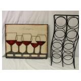 Framed Wine décor and wine rack