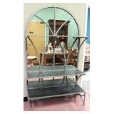 Mirrored metal shelf