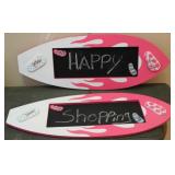 2 Surfboard chalkboard signs