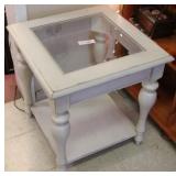 Guildmaster glass top table