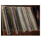 Cubby shelf of records