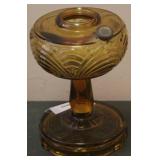 Amber Aladdin oil lamp base