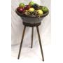 Wooden Fruit Bowl on Rotating Stand w/ Fruit