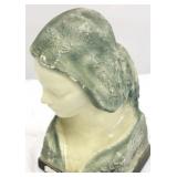 V Glinsky vintage chalkware ladies head