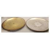 2 Silver plate serving platters