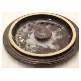 Early stoneware crock lid