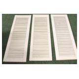 3 Painted wood shutters