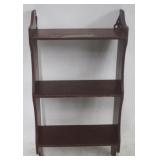 Hanging wood shelf
