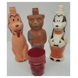 3 Vintage "Soaky" bubble bath bottles