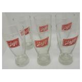 Set of 6 Schlitz beer glasses