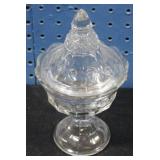Pressed glass candy dish