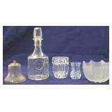 Group vintage glass items