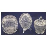 3 Glass candy holders