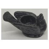 Black glass chicken salt dip