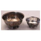 2 Silver plate bowls