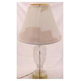 Crystal table lamp - badly damaged shade