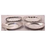 4 Silver plate trays