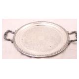 Rogers silver plate platter with handles