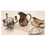 6 Pieces assorted silver plate