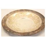 International silver pierced silver plate platter