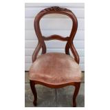 Victorian walnut carved chair