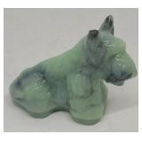 Slag glass scotty dog figurine