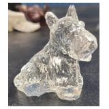 Crystal glass scotty dog figurine