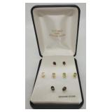 Set 18K gold over sterling silver earrings